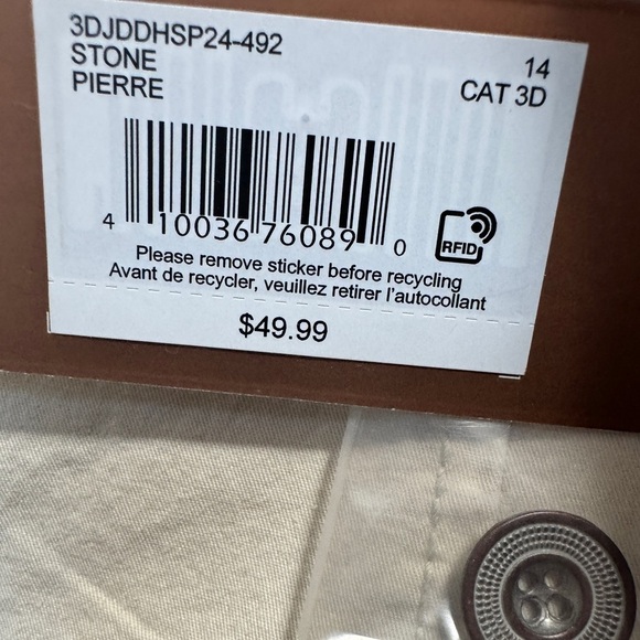 Denver Hayes Hi-Rise Straight Crop Pants Beige - Picture 10 of 13